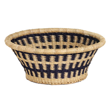 NAVY/NATURAL Deep Fruit Basket (no handle)